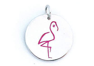 Flamingo Frank  - Sterling Silver Pendant Only