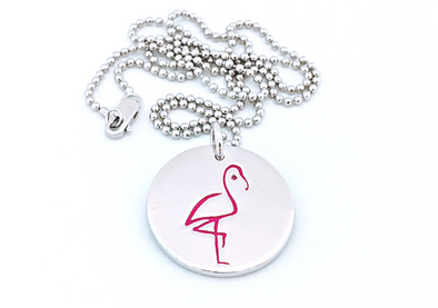 Flamingo Frank  - Sterling Silver Necklace