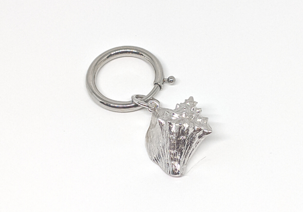Conch-sciousness Collection - Sterling Silver Bag Charm - Keychain Charm - Dog Collar Charm