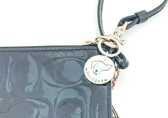 Potcake Love - Sterling Silver Bag Charm - Keychain Charm