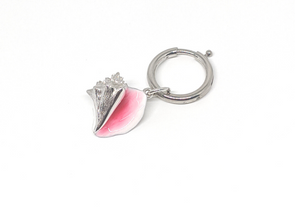 Conch-sciousness Collection - Sterling Silver Bag Charm - Keychain Charm - Dog Collar Charm