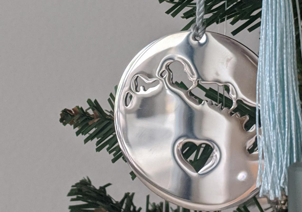I Left My Heart in Turks and Caicos Holiday Ornament