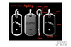 Black Dawg Tag - Sterling Silver Bag Charm - Keychain Charm - Dog Collar Charm